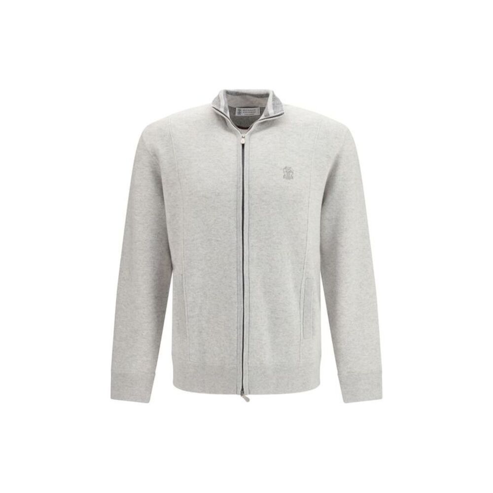 Brunello Cucinelli Gray Cashmere Men's Cardigan